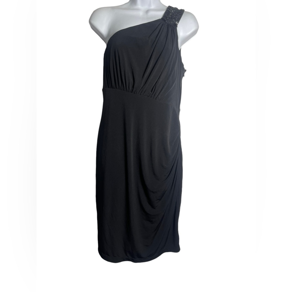 NWT Calvin Klein size 12 black dress with beaded embellishments